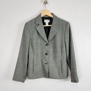 Vintage Pendleton Gray Virgin Wool Blazer Size 12
